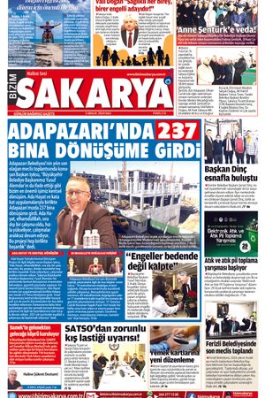 Bizim Sakarya Gazetesi- 3 Aralık 2024