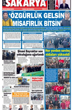 Bizim Sakarya Gazetesi- 9 Aralık 2024