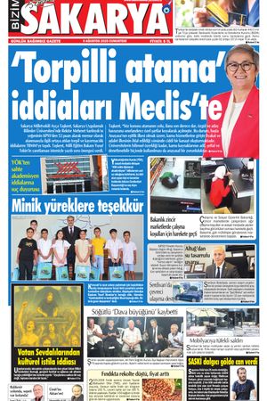 Bizim Sakarya Gazetesi- 9 Ağustos 2025