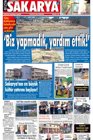 Bizim Sakarya Gazetesi- 7 Ağustos 2025