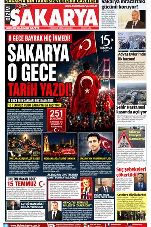 Bizim Sakarya Gazetesi - 15 Temmuz 2026