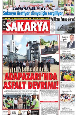 Bizim Sakarya Gazetesi - 13 Ağustos 2026