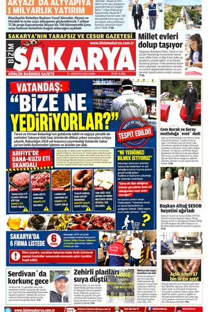 Bizim Sakarya Gazetesi - 21 Ağustos 2026