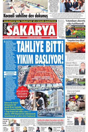 Bizim Sakarya Gazetesi - 6 Ağustos 2026
