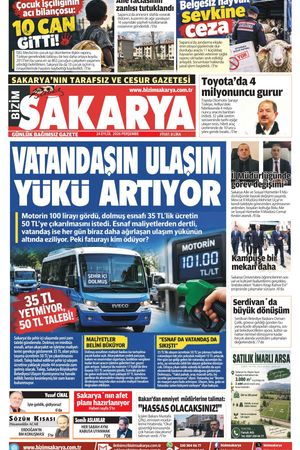Bizim Sakarya Gazetesi - 24 Eylül 2026