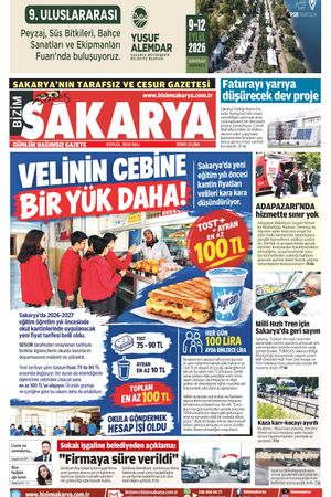Bizim Sakarya Gazetesi - 8 Eylül 2026