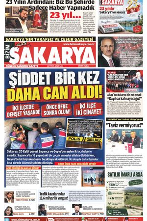 Bizim Sakarya Gazetesi - 22 Eylül 2026