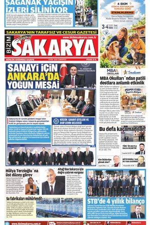 Bizim Sakarya Gazetesi - 3 Ekim 2026